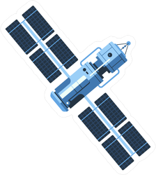 Space Satellite Sticker