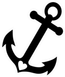 Anchor With Heart Sticker
