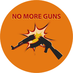 No More Guns Circle Sticker