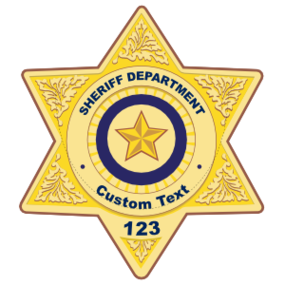 Custom Sheriff Badge Magnet