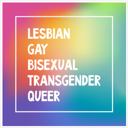 Lgbtq Sign Blurred Rainbow Sticker