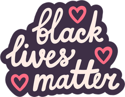 Black Lives Matter Hearts Anti Racism Sticker