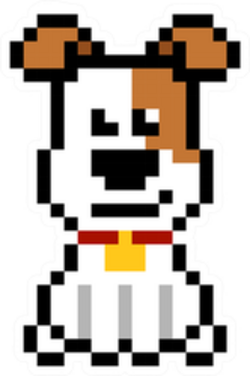 Pixel Art Dog Sticker