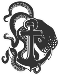 Anchor Wrapped With Giant Octopus Sticker