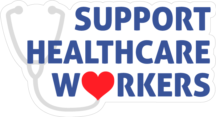Support Healthcare Workers Stickers