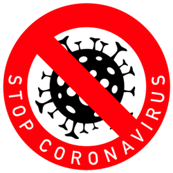 Stop Coronavirus Circle Sticker