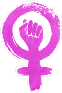 Grunge Feminism Protest Sticker