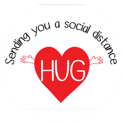 Social Distance Hug Sticker