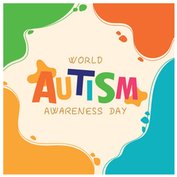 Colorful Square Autism Awareness Day Sticker