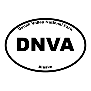 Denali Valley National Park Oval Sticker
