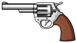 Revolver Handgun Sticker
