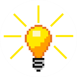 Pixel Art Idea Light Bulb Sticker
