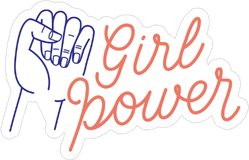Cursive Girl Power Sticker