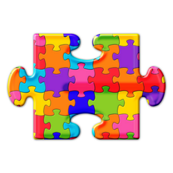Jigsaw Piece Autism Puzzle Icon Sticker
