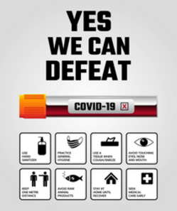 Yes We Can Defeat Coronavirus Sticker