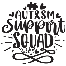 Autism Support Squad Lettering Sticker