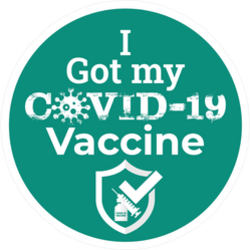 I Got My Covid Vaccine Shot Check Mark Sticker