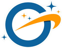 Letter G Galaxy Logo Sticker