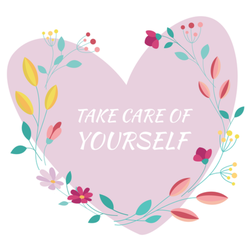 Take Care of Yourself Heart Sticker