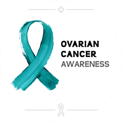 Colorful Ovarian Cancer Awareness Ribbon Sticker