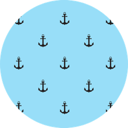 Anchor Pattern In Blue Sticker
