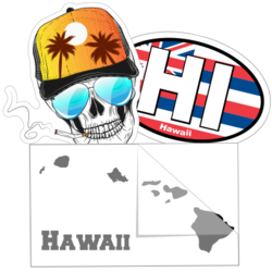 Hawaiian Islands Stickers