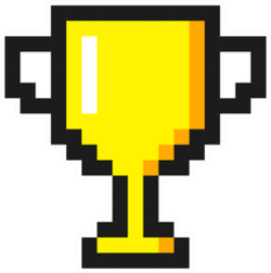 Pixel Art Golden Trophy Sticker