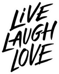 Live, Laugh, Love Handwritten Modern Lettering Sticker