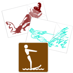 Water Skiing Stickers