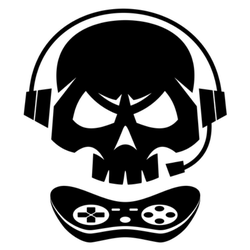 Skull Gamer with Headset