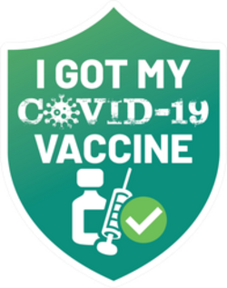Covid-19 Vaccine Shield Sticker
