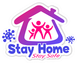 Stay Home Stay Safe Icon Sticker