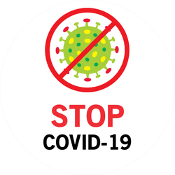 Stop Covid Germ Graphic Sticker