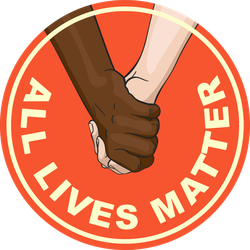 Holding Hands All Lives Matter Circle Sticker