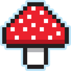 Pixel Art Mushroom Sticker