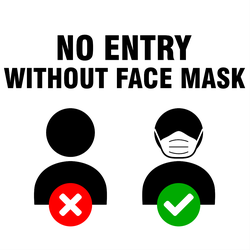 No Mask No Entry Sticker