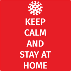 Keep Calm Stay Home Sticker