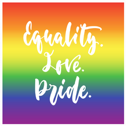 Equality. Love. Pride. Sticker