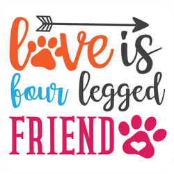 Love Is Four Legged Friend Sticker