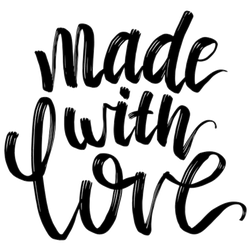 Lettering Made With Love Knitting & Crocheting Sticker