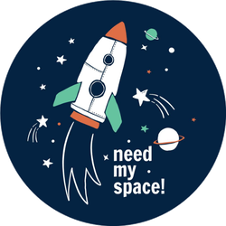 Need My Space Spaceship Sticker