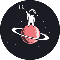 Baby Astronaut Says Hi From Saturn Sticker