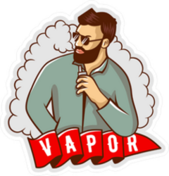 Man With Vape Cloud Sticker