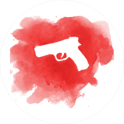 Gun in Crime Scene Sticker