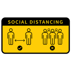 Social Distancing Keep Your Distance Sticker