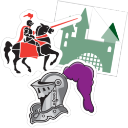 Knight and Castle Stickers