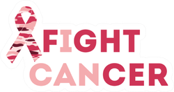 Fight Cancer Breast Cancer Awareness Ribbon Sticker