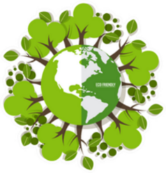Eco Friendly Earth And Trees Sticker