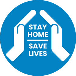 Stay Home Save Lives Hands Sticker