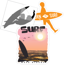 Surfing Stickers